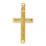 14k Diamond-cut Latin Cross Pendant - Product Photo