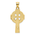14K Yellow Gold Polished Celtic Cross Pendant - Product Photo