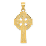 14K Yellow Gold Polished Celtic Cross Pendant - Product Photo