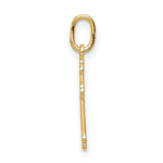 14k Polished Small Budded Cross Charm - Product Photo
