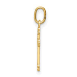 14k Small D/C Budded Cross Pendant - Product Photo