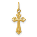 14k Polished D/C Small Cross Charm - Product Photo