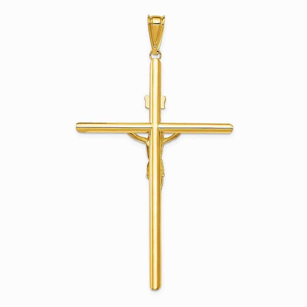 14K Two-Tone Polished Jesus Crucifix Pendant - Product Photo