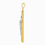 14K Two-Tone Polished Jesus Crucifix Pendant - Product Photo