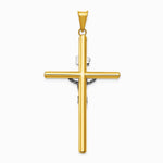 14K Two-Tone Polished Jesus Crucifix Pendant - Product Photo