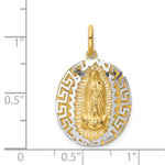 14K Two-Tone Our Lady Of Guadalupe Semi-solid Pendant - Product Photo