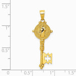 14K Yellow Gold San Benito 2-Sided Key Pendant - Product Photo