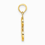 10K / 14K Yellow Gold Polished E Script Initial Charm - Product Photo