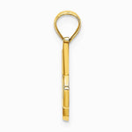 10K / 14K Yellow Gold Polished K Script Initial Charm - Product Photo