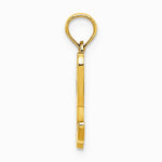 10K / 14K Yellow Gold Polished L Script Initial Charm - Product Photo