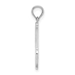 10K / 14K White Gold Polished J Script Initial Charm - Product Photo