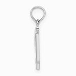 10K / 14K White Gold Polished T Script Initial Charm - Product Photo