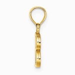 10K / 14K Yellow Gold Polished B Block Initial Charm - Product Photo