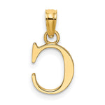 10K / 14K Yellow Gold Polished C Block Initial Charm - Product Photo