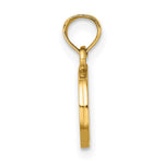 10K / 14K Yellow Gold Polished D Block Initial Charm - Product Photo