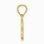 10K / 14K Yellow Gold Polished F Block Initial Charm - Product Photo