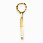 10K / 14K Yellow Gold Polished T Block Initial Charm - Product Photo