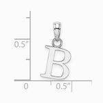 10K / 14K White Gold 10KW B Block Initial Charm - Product Photo