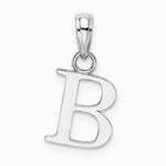 10K / 14K White Gold 10KW B Block Initial Charm - Product Photo