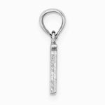 10K / 14K White Gold Polished N Block Initial Charm - Product Photo