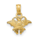 10K / 14K Yellow Gold Textured Mini Butterfly Charm - Product Photo