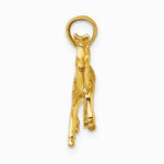 10K / 14K Yellow Gold 2-D Galloping Horse Charm - Product Photo