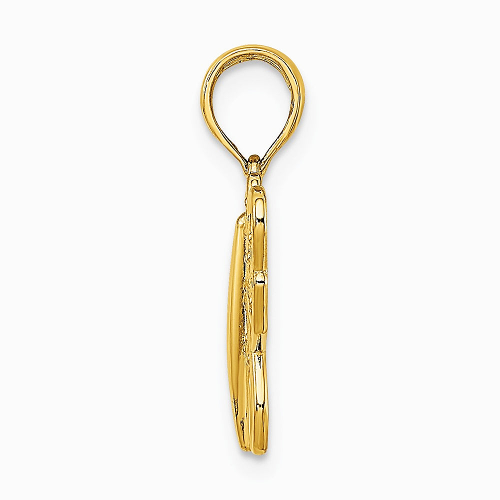 10K / 14K Yellow Gold Filigree Butterfly Charm - Product Photo