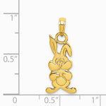 10K / 14K Yellow Gold Rabbit Charm - Product Photo