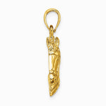 10K / 14K Yellow Gold Textured Horse Head Charm - Product Photo
