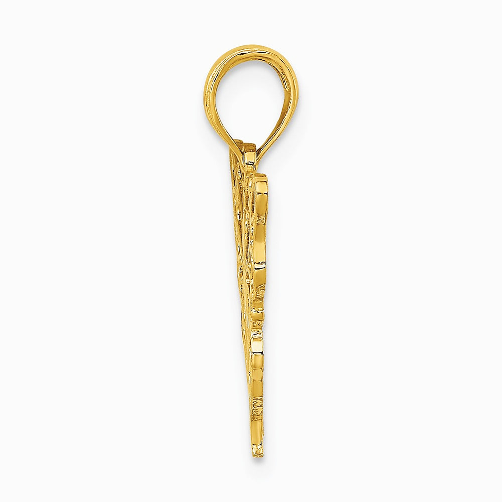 10K / 14K Yellow Gold Butterfly Charm - Product Photo