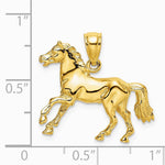 10K / 14K Yellow Gold 3-D Horse Charm - Product Photo