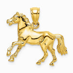 10K / 14K Yellow Gold 3-D Horse Charm - Product Photo