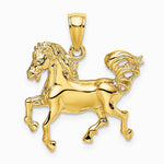 10K / 14K Yellow Gold 2-D Horse Charm - Product Photo