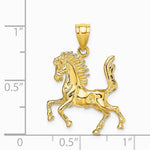 10K / 14K Yellow Gold 3-D Horse Charm - Product Photo