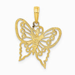 10K / 14K Yellow Gold Cut-Out Butterfly Charm - Product Photo