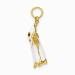14K Yellow Gold 3-D Enameled Ghost Charm - Product Photo