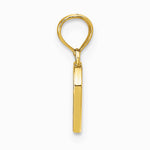 14K Yellow Gold Polished Enameled Heart Pendant - Product Photo