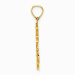 14K Yellow Gold Cherries With Enamel Leaf Charm - Product Photo