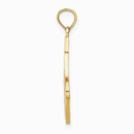 10K / 14K Yellow Gold Enamel HO HO HO Christmas Stocking Charm - Product Photo