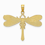 14K Yellow Gold Multi Color Enamel Dragonfly Charm - Product Photo