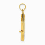 10K / 14K Yellow Gold 3-D Moveable Enameled AN IRISH PRAYER Book w/ Clover Charm - Product Photo