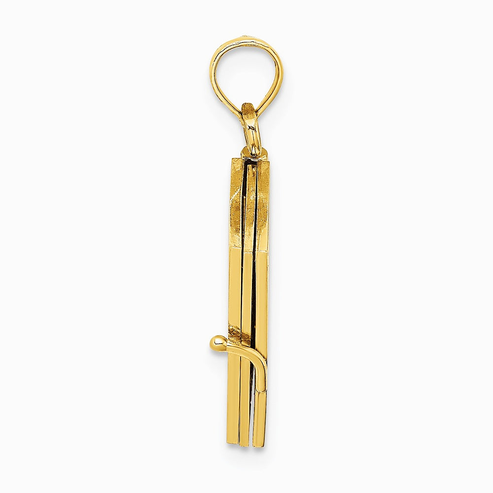 10K / 14K Yellow Gold 3-D Moveable Enameled AN IRISH PRAYER Book w/ Clover Charm - Product Photo