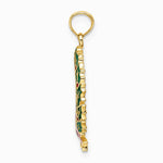 10K / 14K Yellow Gold Enamel Christmas Wreath Charm - Product Photo