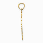 10K / 14K Yellow Gold Enamel Green Christmas Tree W/ Red Star Charm - Product Photo