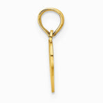 14K Yellow Gold Polished Filigree Heart Pendant - Product Photo
