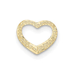 10K / 14K Yellow Gold Polished Mini Floating Heart Slide - Product Photo
