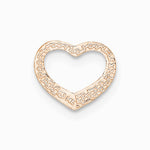 10K / 14K Rose Gold Polished Heart Chain Slide - Product Photo