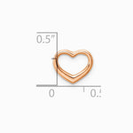 10K / 14K Rose Gold Polished Heart Chain Slide - Product Photo