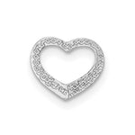 10K / 14K White Gold Polished Mini Floating Heart Slide - Product Photo