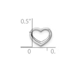 10K / 14K White Gold Polished Mini Floating Heart Slide - Product Photo